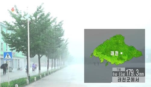 북한 곳곳서 장마성 폭우…'벼 물에 잠길라' 피해 촉각