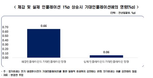 "기대인플레 1%p 오르면 소비자물가 0.67%↑…안정대책 강구해야"