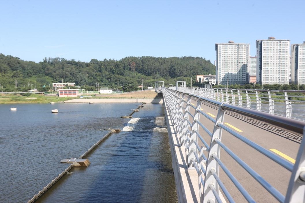 걸어서 강 건너까지 산책…포항 형산강 인도교 임시 개통