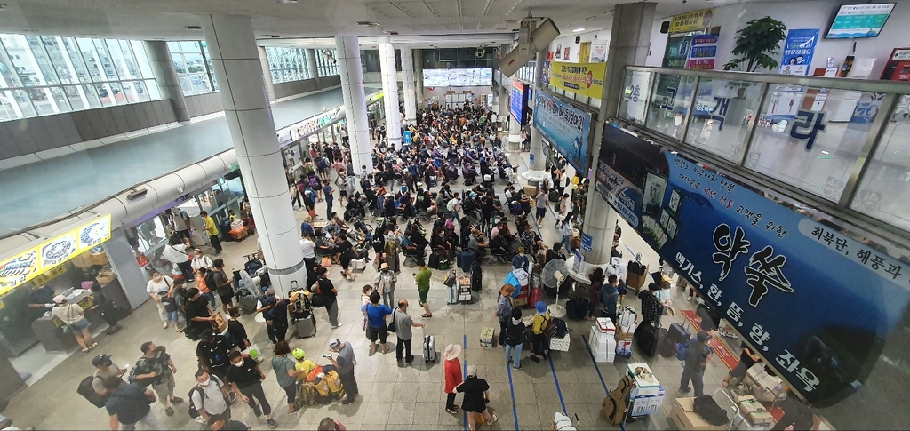 여름휴가철 인천항 연안여객터미널 이용객 39% 증가