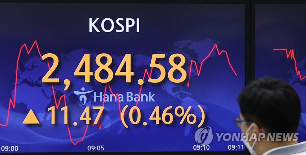 코스피 0.72% 상승한 2,490대 마감