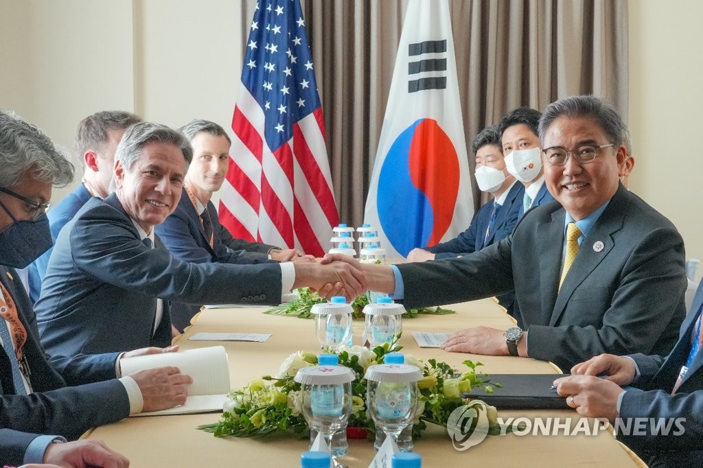 프놈펜서 한미외교장관 회담…대만해협 평화·안정 중요성 공감(종합2보)