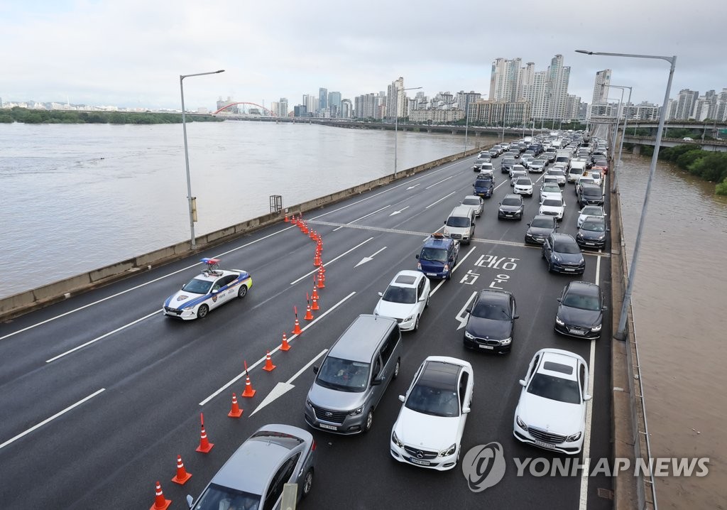 서울 강변북로 마포대교∼동작대교 양방향 통행 재개