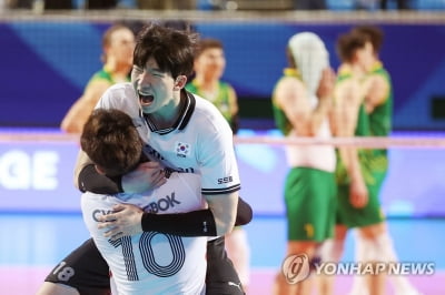 한국 남자배구, 호주에 극적인 역전승…AVC컵 준결승 진출