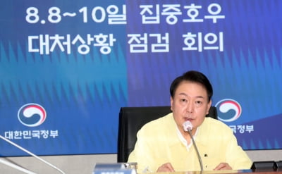 [속보] 윤 대통령 "농축산 물가안정 만전…호우 여파 없도록 신속 복구"