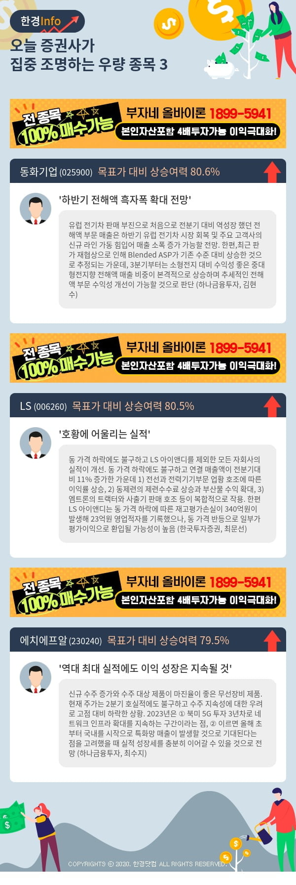 오늘 증권사가 집중 조명하는 우량 종목 3