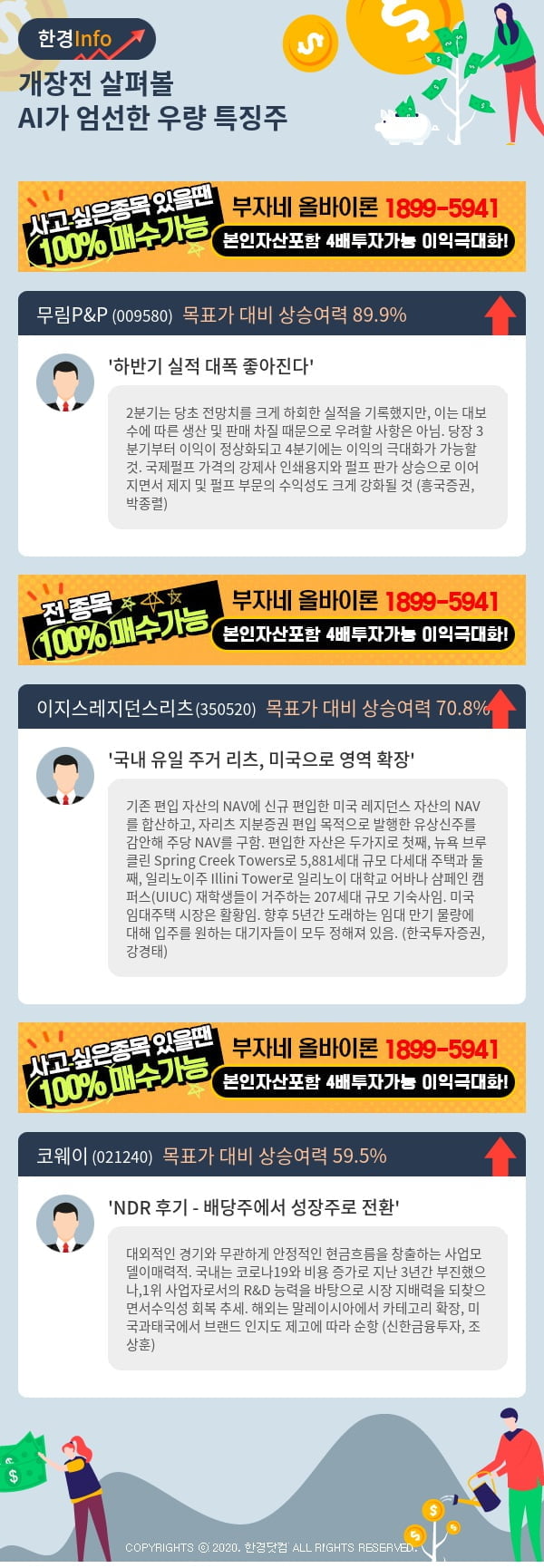 개장전 살펴볼 AI가 엄선한 우량 특징주