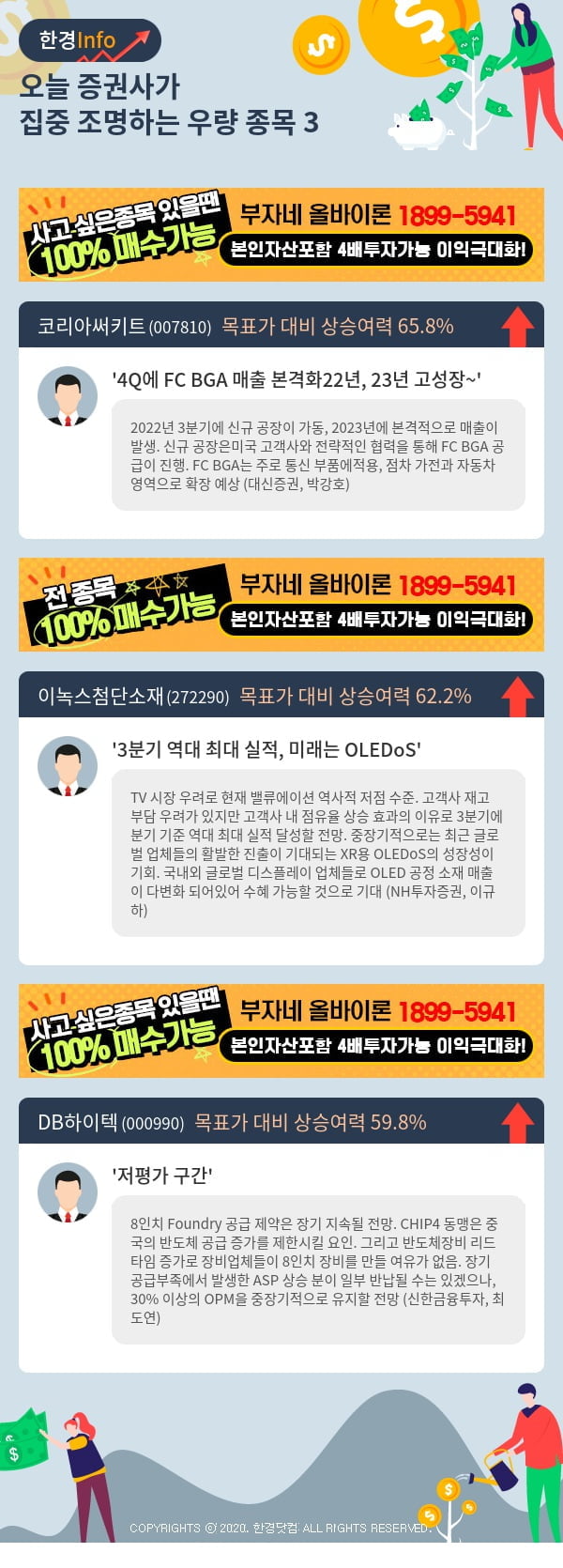 오늘 증권사가 집중 조명하는 우량 종목 3