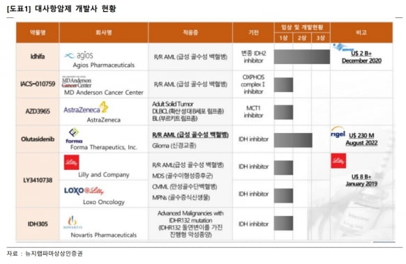 “뉴지랩파마, 올해 말 대사항암제 1상 중간결과 기대”