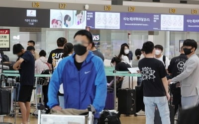 [포토] 공항 탑승수속 기다리는 여행객들