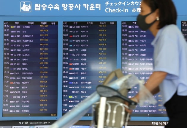 [포토] 공항 탑승수속을 기다리며