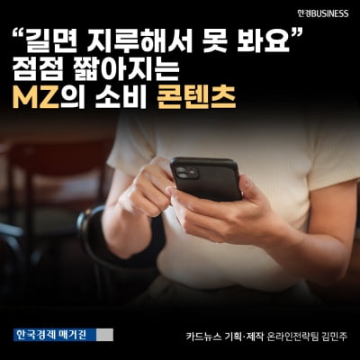 [영상뉴스] “길면 지루해서 못 봐요” 점점 짧아지는 MZ의 소비 콘텐츠