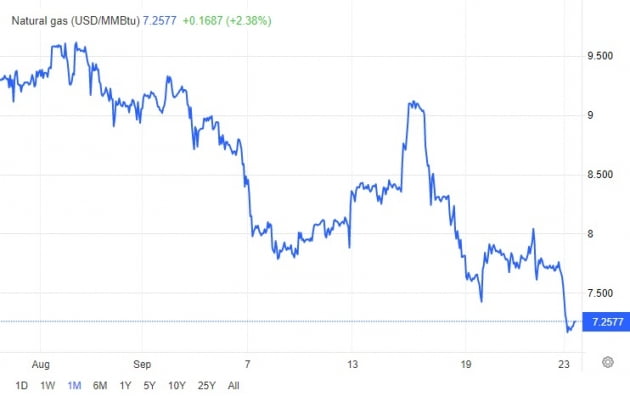 겨울 에너지 대란 우려 벗어나나…천연가스 가격 9% 하락 [원자재 포커스]