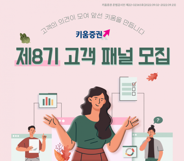 키움증권 상반기 ‘제8기 고객 패널’ 모집