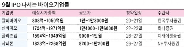 '바이오 4총사' 출격…IPO 구원투수 될까