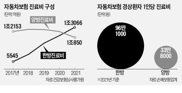 한방병원으로 1兆 넘게 샌 자동차 보험금