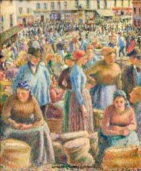 카미유 피사로, 퐁투아즈 곡물 시장, 1893 