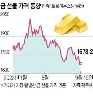 '안전자산' 金의 배신…올 고점 대비 19% 뚝