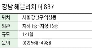 강남 헤븐리치 더 837, 투룸 오피스텔…인근에 강남역·양재역