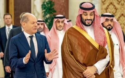 [포토] 천연가스 구하러 사우디 왕세자 찾아간 獨총리