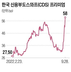 CDS프리미엄 연중 최고…외평채 부도위험 치솟아