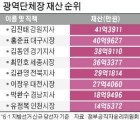 지방선거 선출직 공직자 814명 재산 공개…김진태 41억 1위