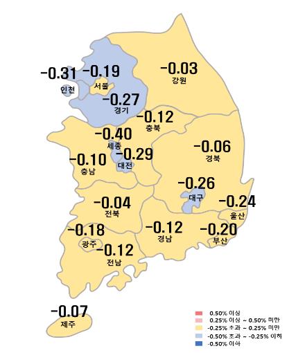 역대급 거래 절벽…서울 아파트값 10년 만에 최대 하락