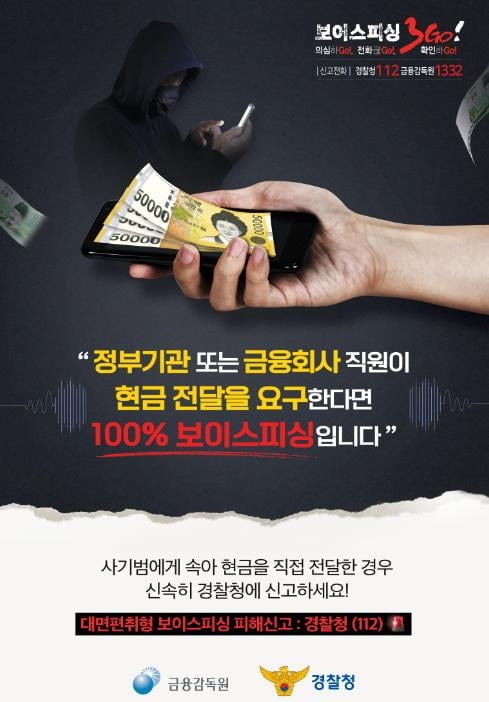 금융회사·정부기관이 현금전달 요구? "100% 피싱"