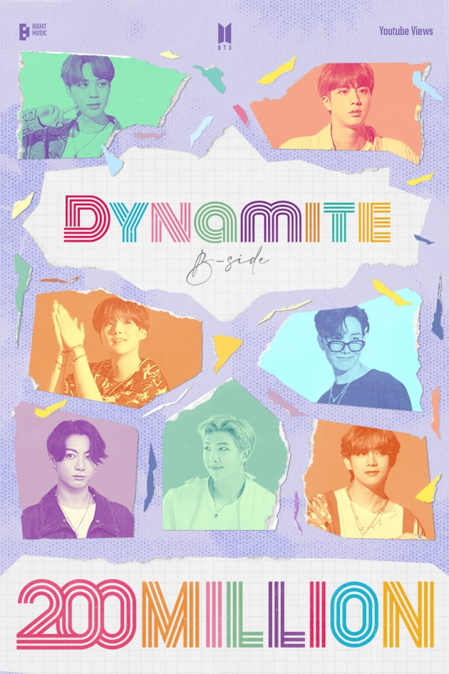 방탄소년단 'Dynamite' B-side 뮤직비디오 2억 뷰 돌파