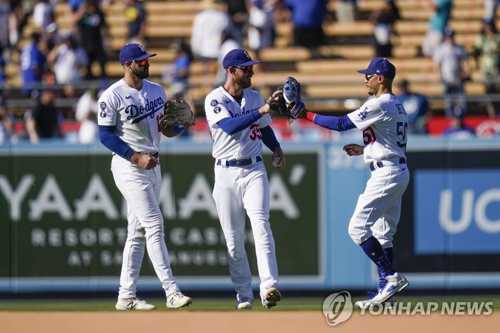 다저스, 세인트루이스 꺾고 106승 도달…구단 시즌 최다승 타이
