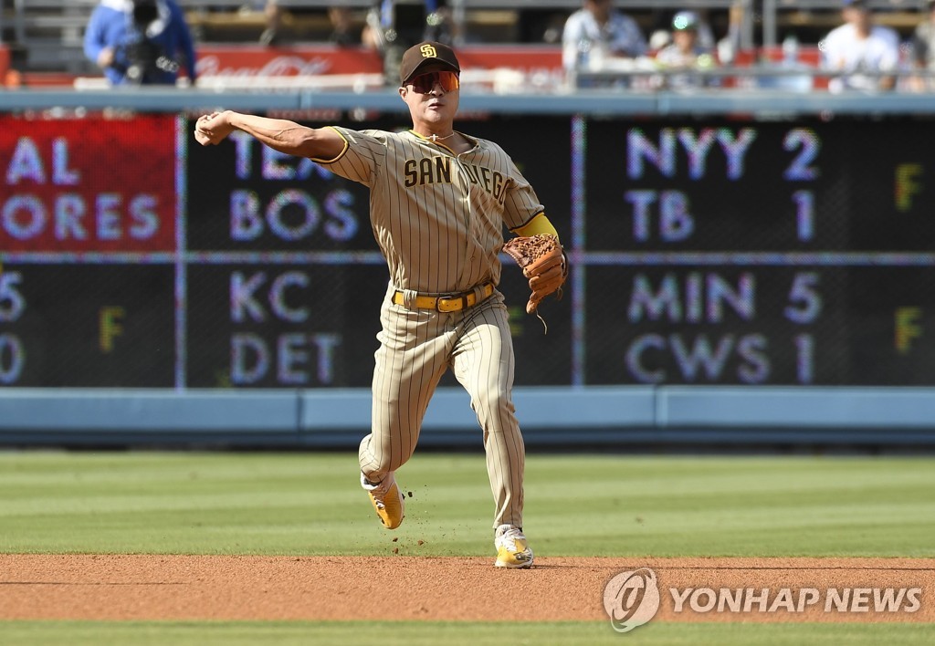 김하성, 2경기 연속 무안타 침묵…팀도 다저스에 4-9 패배