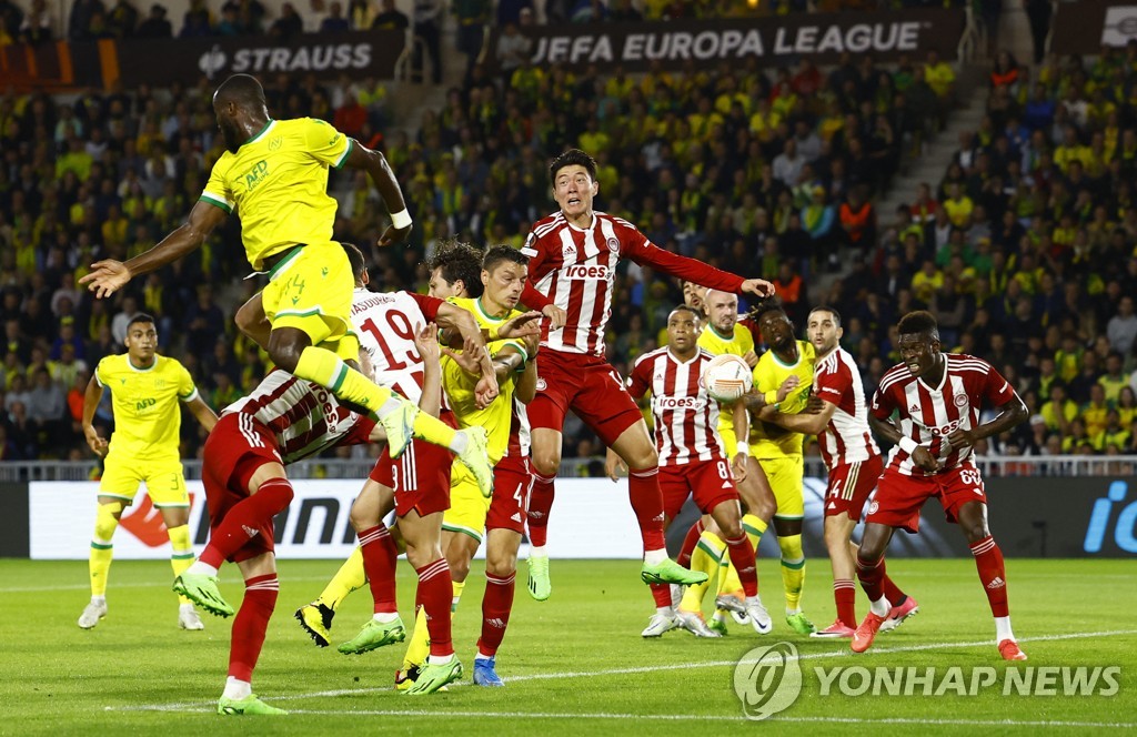 'UEL Hwang UEL Debut, Hwang In-beom Bench' Olympiacos, 1-2 in Nantes