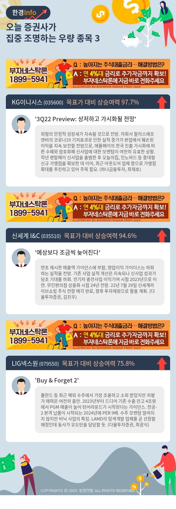 오늘 증권사가 집중 조명하는 우량 종목 3