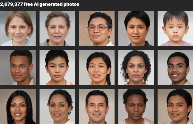 AI 엔지니어와 사진사 20여명이 만든 AI 사진합성 플랫폼 '제너레이티드 포토스'가 제공하는 AI 인물들의 사진. 모두 가공인물의 모습이다. 그래픽 제너레이티드 포토스.