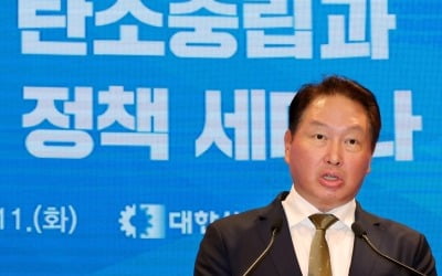 [포토] 최태원 대한상공회의소 회장 "과학기술 없이 탄소중립 못 해"