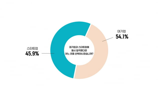 대기업과 스타트업 동시 합격하면?…46% "스타트업 간다"