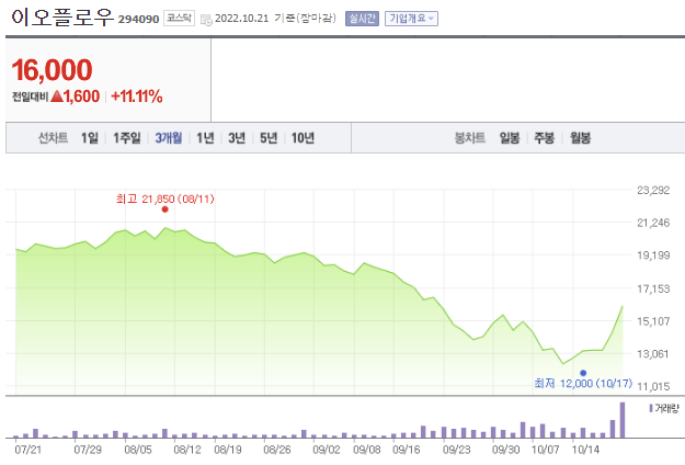 '인슐린 펌프' 이오플로우, 기타외국인 매수세에 25% '급등' [한재영의 바이오 핫앤드콜드]