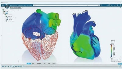 다쏘시스템의 디지털 심장 구현 장면. 다쏘시스템 제공