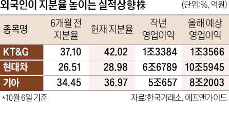 美기업 투자로 환차익 노리거나 외인 지분 높은 고환율 수혜주 주목