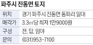 경기새마을 파주 진동면 토지, 매물 희소성 높은 민통선 내 전답·임야