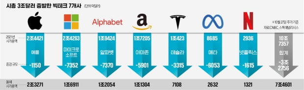 시총 4600조원 증발…'貧테크' 된 美 7대 빅테크