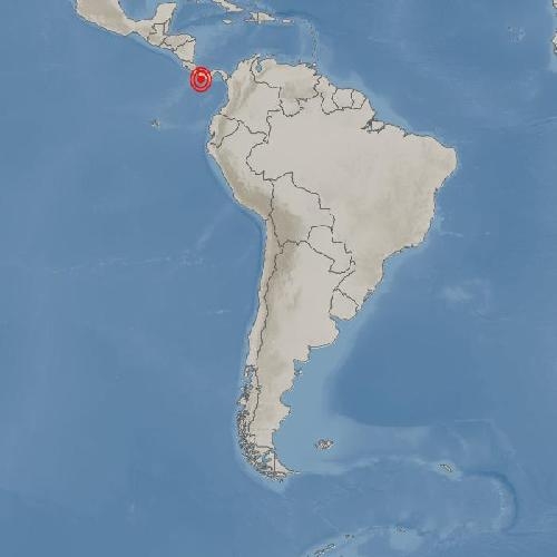 파나마 보카치카 근처 바다에 규모 6.8 지진