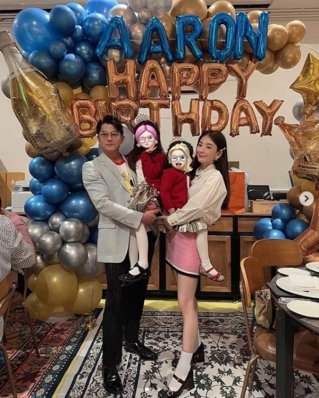 곽부성, 22세 연하 아내와 가족들 생일 축하...감사합니다