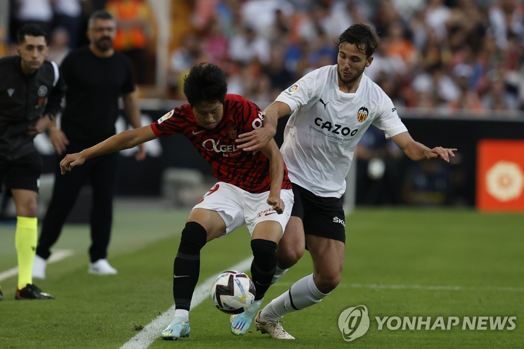 이강인 친정팀에 역전 골…마요르카, 발렌시아 원정서 2-1 승리