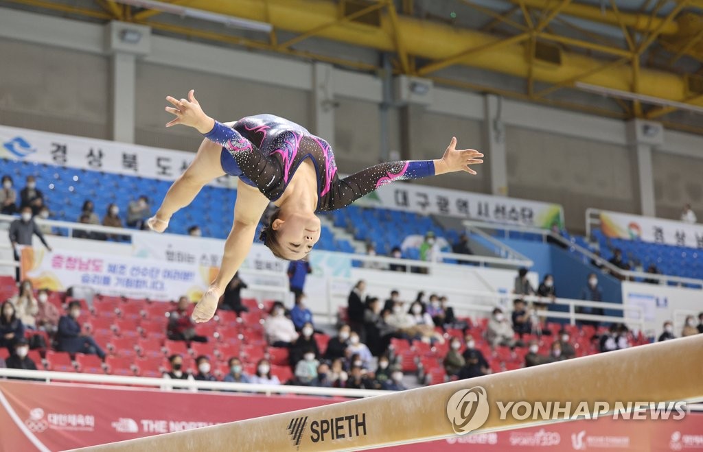 [전국체전] 여서정, 체조 개인종합 1위…"후배들 성장, 좋은 자극"