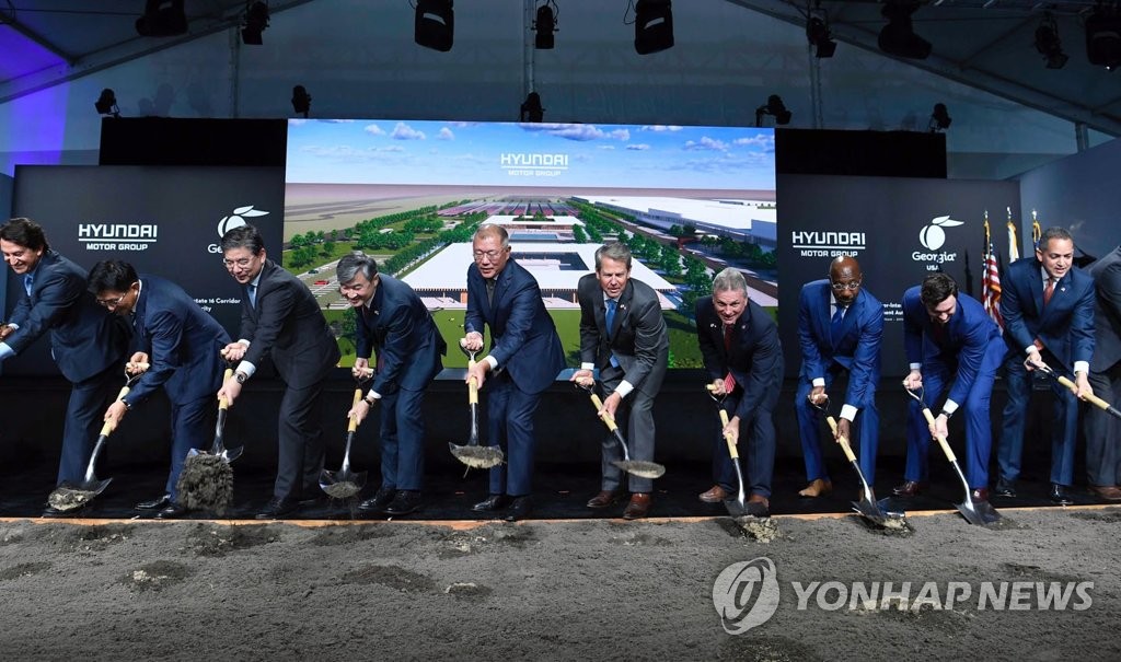 바이든, 조지아주 현대 전기차공장 기공식에 "미국 경제에 기여"