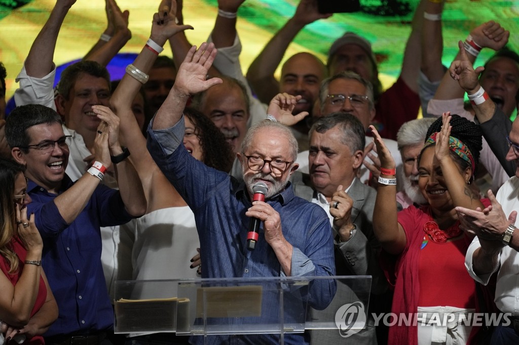 룰라 당선일성…국내통합·국제신뢰 회복·아마존 보호(종합)