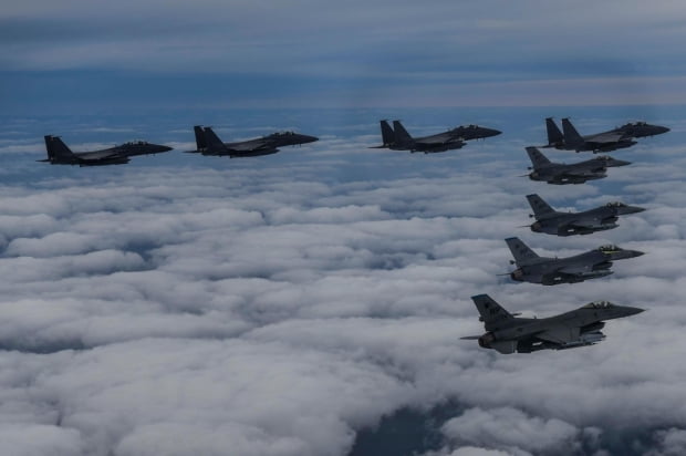 After the US provocation against North Korea, joint exercises with the South Korean Air Force and the Japanese Self-Defense Forces respectively