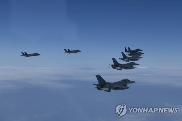 F-35A·F-35B 등 한미 군용기 240여대 출격…대북 '경고장'