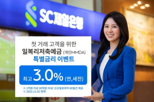 SC제일은행, 'e-그린세이브예금' 기본금리 1금융권 최초 '연 5%' 돌파